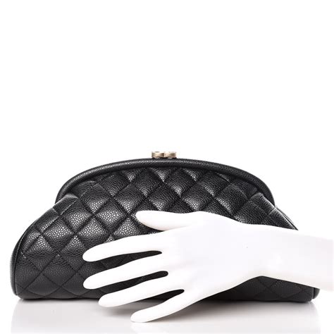 chanel black quilted clutch|Chanel timeless clutch black.